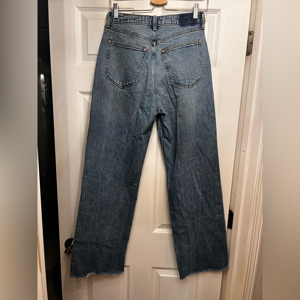Abercrombie & Fitch High-Rise Wide-Leg Blue Jeans - Picture 2 of 5